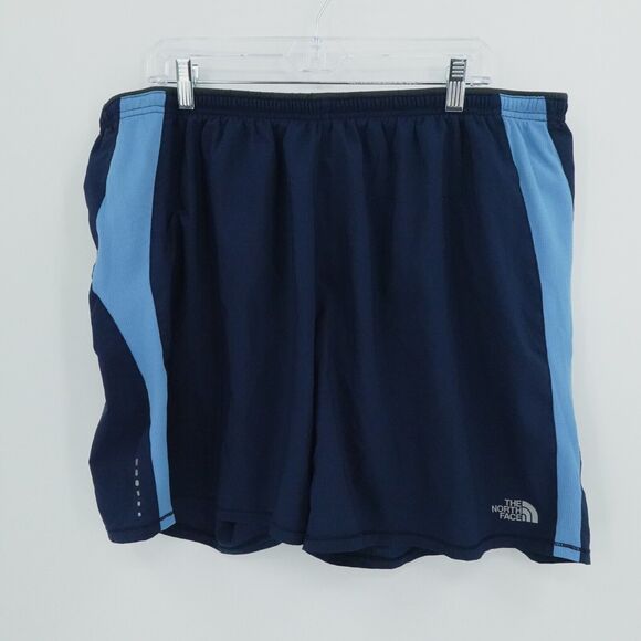 The North Face Shorts Mens XXL Blue Hiking Trail Walking Running‎ Gym Lined - Picture 1 of 16